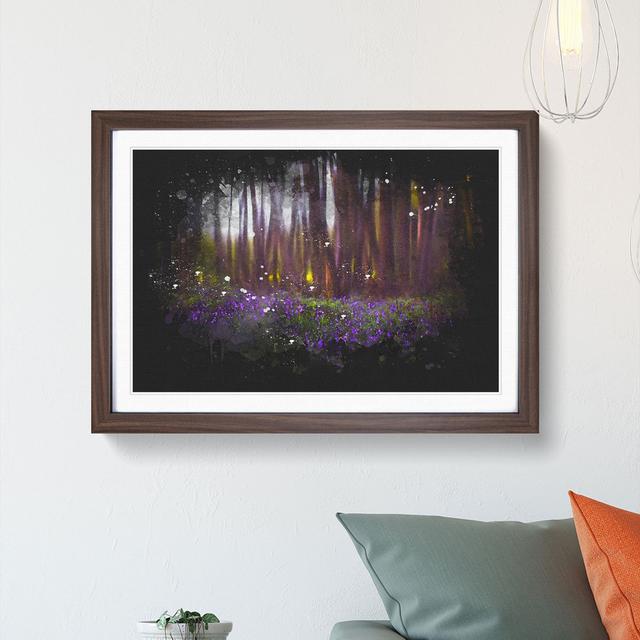 Bluebell Forest in Canterbury - Picture Frame Painting Print East Urban Home Size: 24cm H x 33cm W x 2cm D, Frame Option: Walnut Framed on Productcaster.