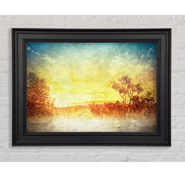 Sun Blaze Autumn Framed Print Rosalind Wheeler Size: 42cm H x 59.7cm W on Productcaster.