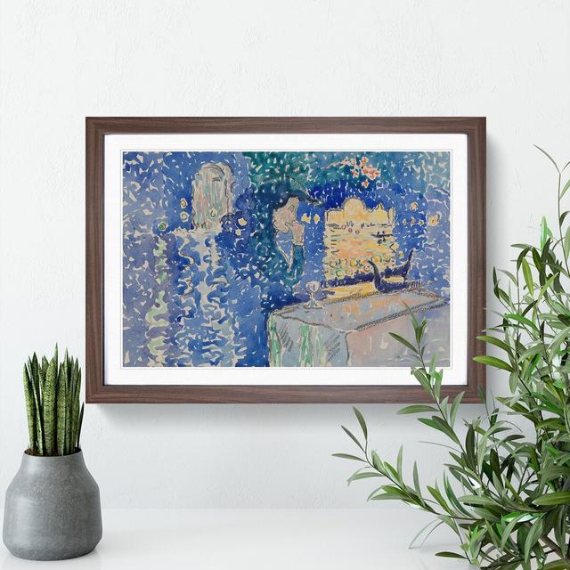 Night of the Festival of the Redeemer by Henri-Edmond Cross - Picture Frame Painting East Urban Home Frame Option: Walnut Framed, Size: 36cm H x 48cm on Productcaster.