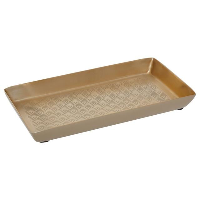 Strout Serving Tray Canora Grey Finish: Champagne on Productcaster.