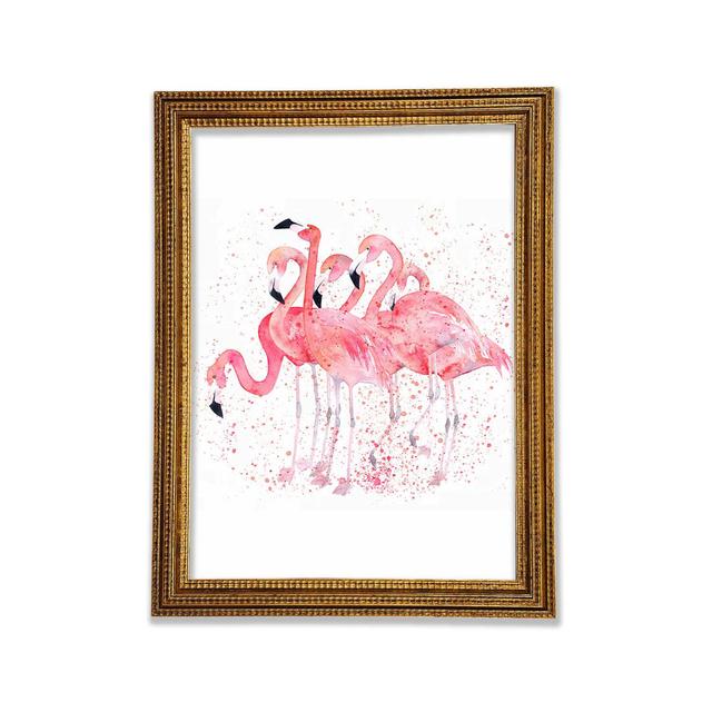 Pink Flamingo Splash - Single Picture Frame Art Prints 17 Stories Size: 59.7cm H x 42cm W on Productcaster.