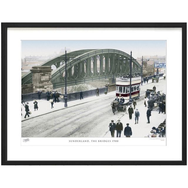 Gerahmtes Papierbild - Fotografie „Sunderland, the Bridges 1900” von Francis Frith The Francis Frith Collection Größe: 60 cm H x 80 cm B x 2,3 cm T, F on Productcaster.