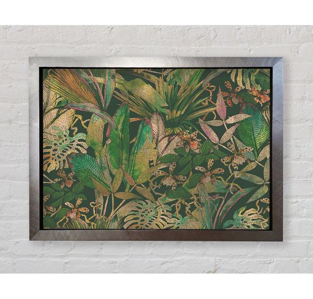 Jungle Flowers - Single Picture Frame Art Prints Bright Star Size: 100cm H x 141.4cm W x 3.4cm D on Productcaster.