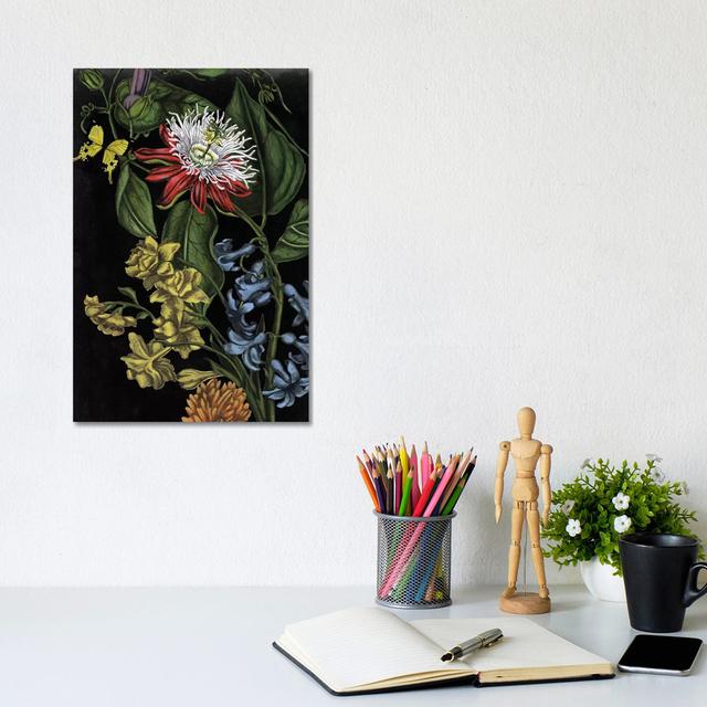 Dark Floral III by Naomi McCavitt - Wrapped Canvas Gallery-Wrapped Canvas Giclée Brambly Cottage Size: 30.48cm H x 20.32cm W x 1.91cm D on Productcaster.