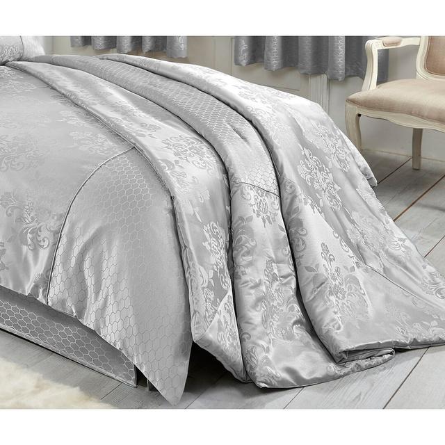 Garton Throw Astoria Grand Size: W264 x L264cm, Colour: Silver on Productcaster.