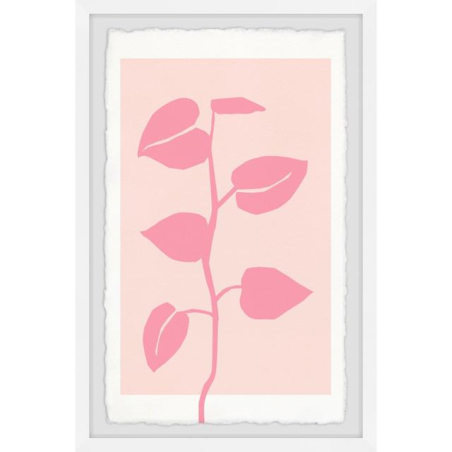 Pink Houseplant - Picture Frame Graphic Art on Paper Marlow Home Co. Size: 61cm H x 41cm W x 3.81cm D on Productcaster.