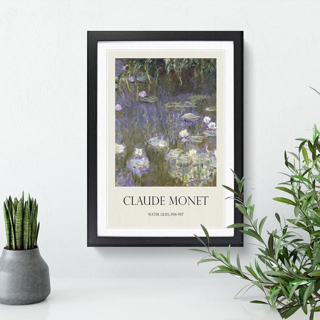 Water Lilies Lily Pond Vol.25 by Claude Monet - Picture Frame Art Prints East Urban Home Frame Option: Black Framed, Size: 36cm H x 27cm W x 2cm D on Productcaster.