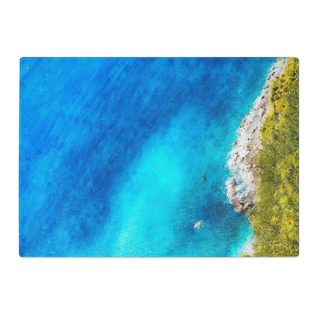 Tempered Glass Coast of Cinque Terre in Italy Chopping Board East Urban Home Size: 20 cm x 28.5 cm on Productcaster.