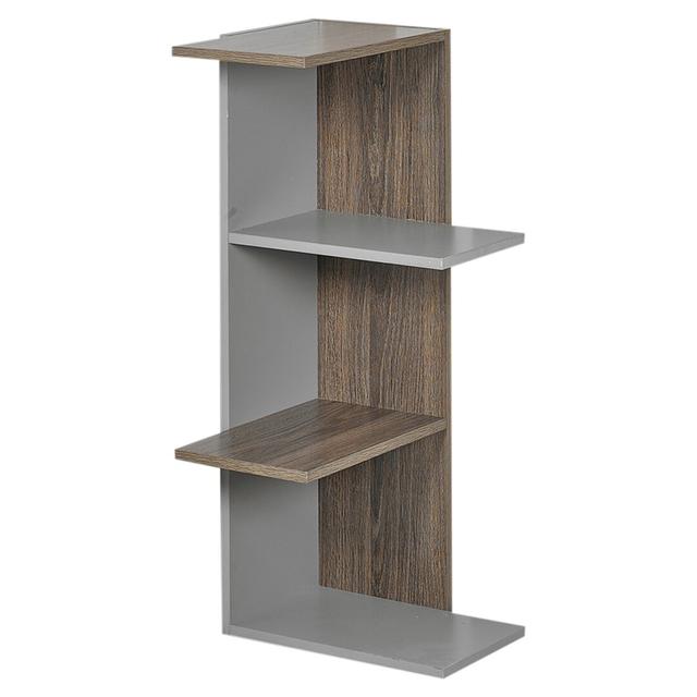 Tarver Corner Bookcase Ebern Designs Colour: Grey+Oak on Productcaster.