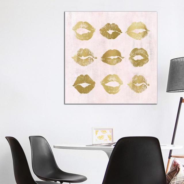 Hot Lips I by Carol Robinson - Print on Canvas Ebern Designs Size: 93.98cm H x 93.98cm W x 1.91cm D, Format: Wrapped Canvas on Productcaster.