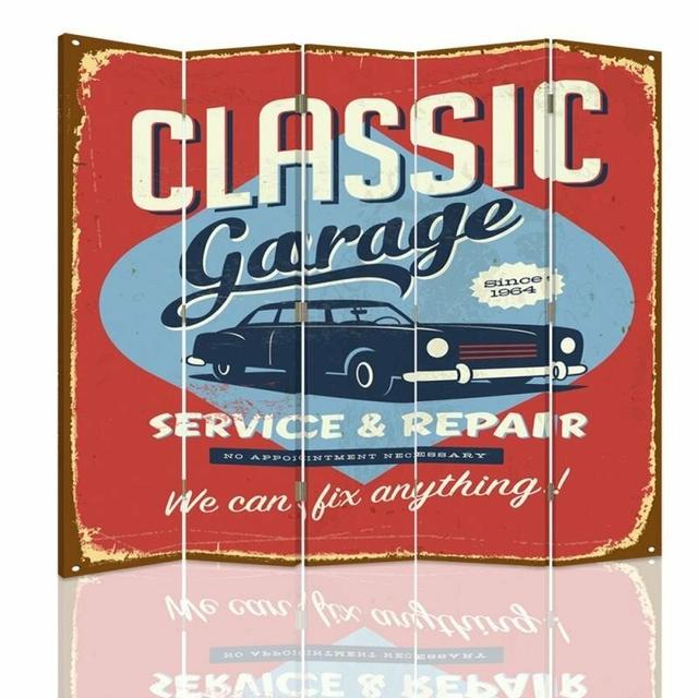 Canvas Classic Garage 5 Panel Room Divider Corrigan Studio on Productcaster.