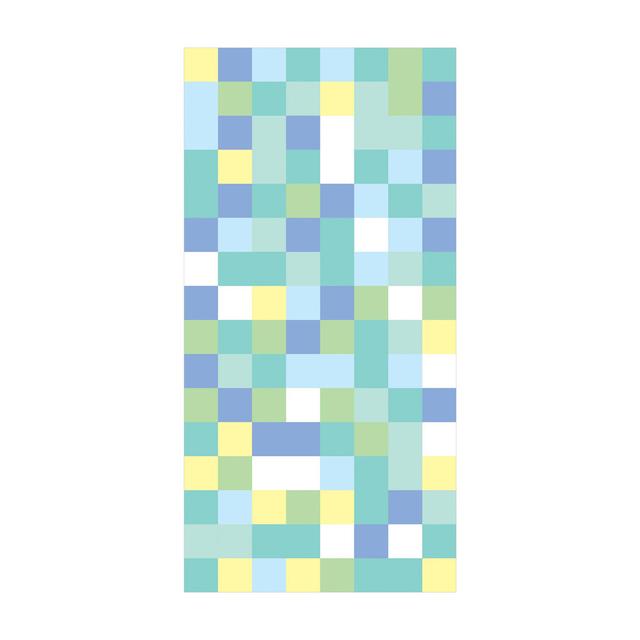 Halimatou Chequered Blue/Green/Yellow Indoor / Outdoor Area Rug East Urban Home Rug Size: Rectangle 110 x 220cm on Productcaster.