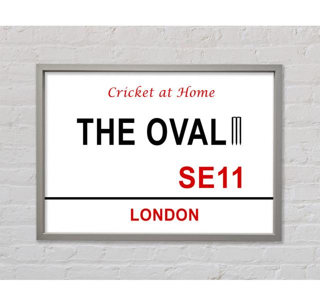 The Oval Signs Framed Print Happy Larry Size: 84.1cm H x 118.9cm W x 3.3cm D on Productcaster.