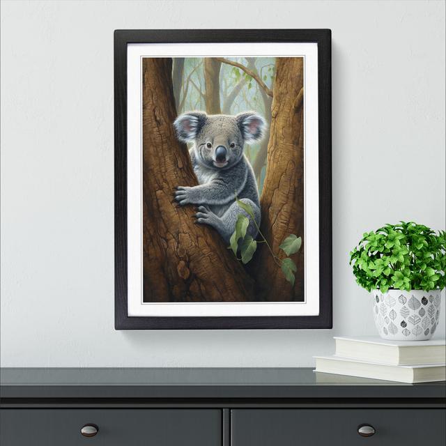 XYZ-FRM-V1223-3971 Single Picture Frame Art Prints on Wood World Menagerie Size: 64cm H x 46cm W x 2cm D, Frame Colour: Black Framed on Productcaster.