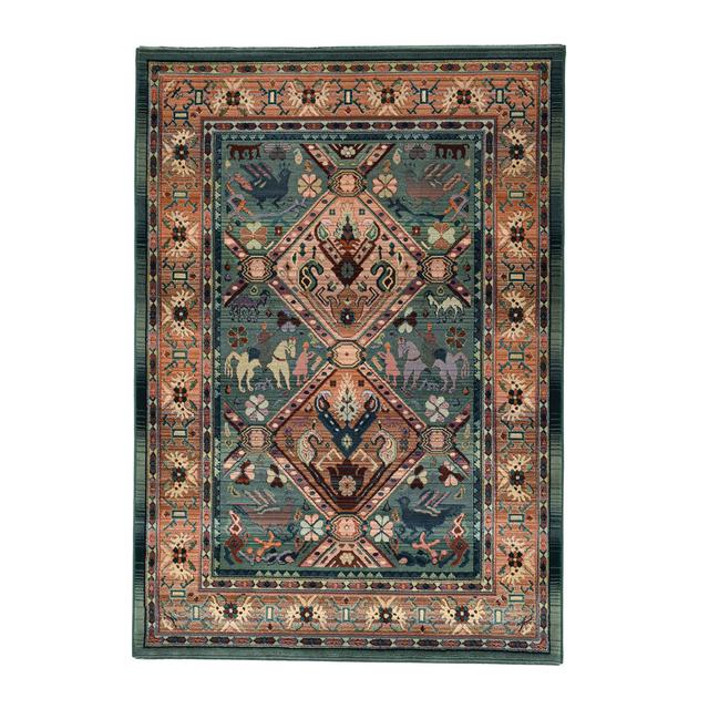 Pip Flatweave Green Rug Bloomsbury Market Rug Size: Rectangle 140 x 200cm on Productcaster.