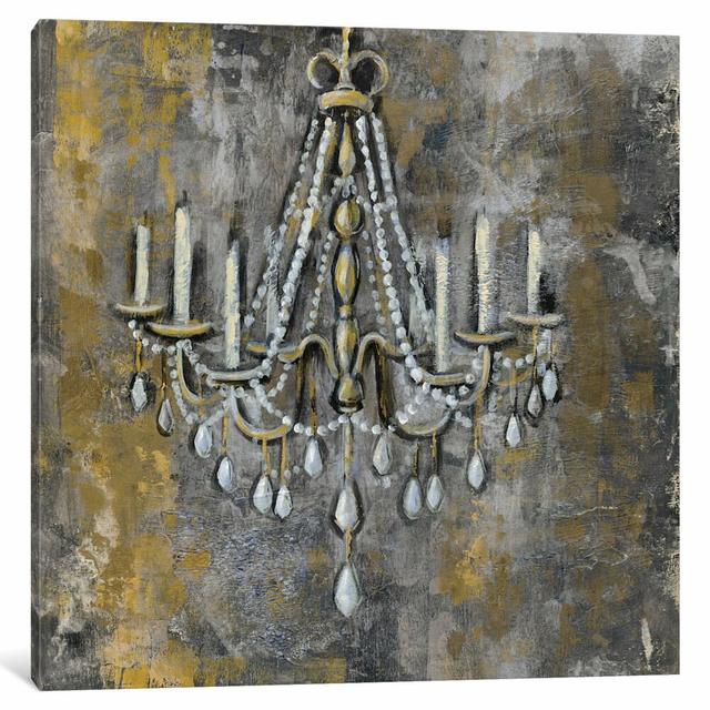 Vintage Chandelier II' Graphic Art East Urban Home Size: 45.72cm H x 45.72cm W x 3.81cm D, Format: Wrapped Canvas on Productcaster.