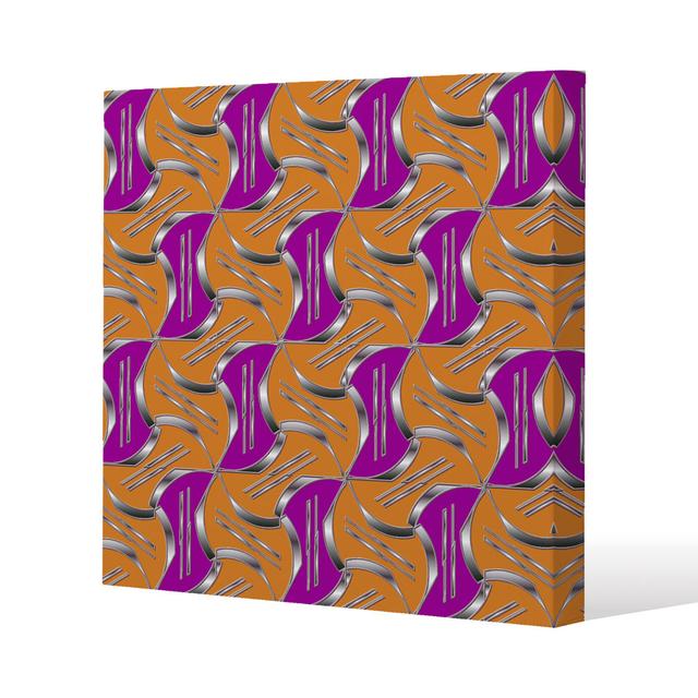 Geo Metalic Shapes by Andrew Lee - Wrapped Canvas Print Andrew Lee Size: 77cm H x 77cm W x 4cm D on Productcaster.