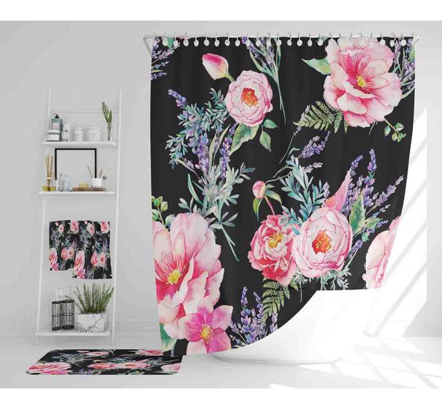 Natania Polyester Shower Curtain Set (Set of 3) East Urban Home on Productcaster.