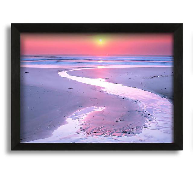 Estuary at Sunset Highland Dunes Size: 42Cm H x 60Cm W, Format: Black Framed Canvas on Productcaster.