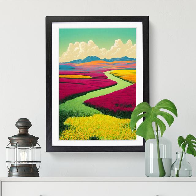 FRM-V0523-2944X Wonderful Spring Landscape - Single Picture Frame Print Marlow Home Co. Size: 34cm H x 25cm W x 2cm D, Frame Option: Walnut on Productcaster.