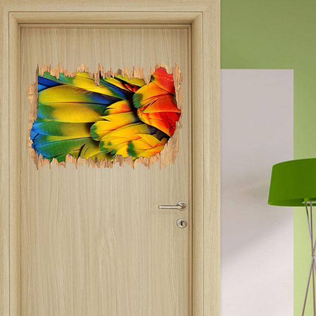 Wandtattoo Bunte Papageienfedern East Urban Home on Productcaster.