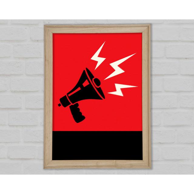 Megaphone - Single Picture Frame Art Prints Rosalind Wheeler Size: 84.1cm H x 59.7cm W on Productcaster.