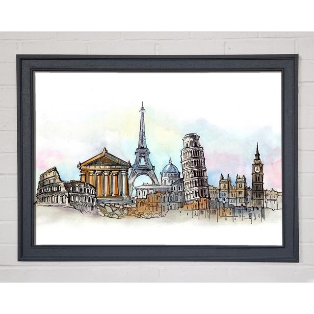 Famous Citys Of The Europe 4 - Single Picture Frame Art Prints ClassicLiving Size: 29.7cm H x 42cm W x 1.5cm D on Productcaster.