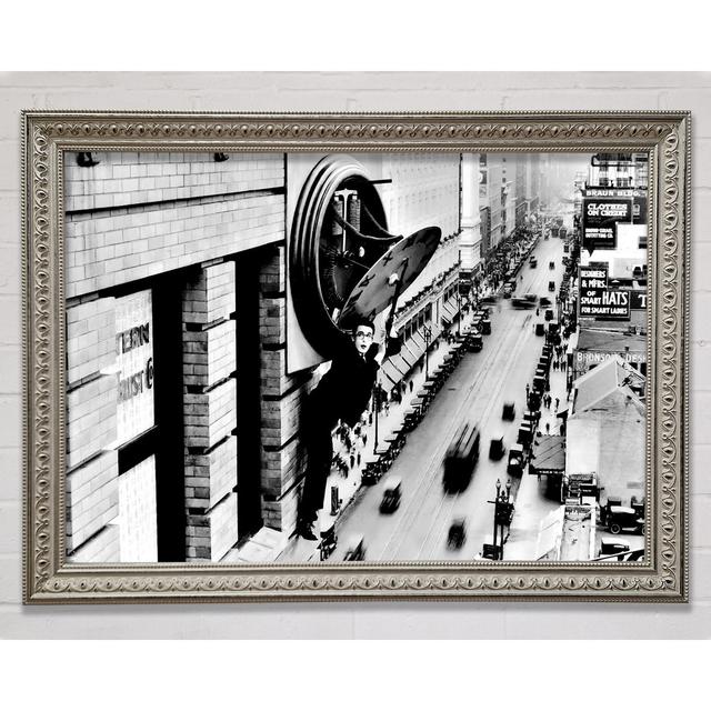 Harold Lloyd Clock Face Framed Print Bright Star Size: 21cm H x 29.7cm W on Productcaster.