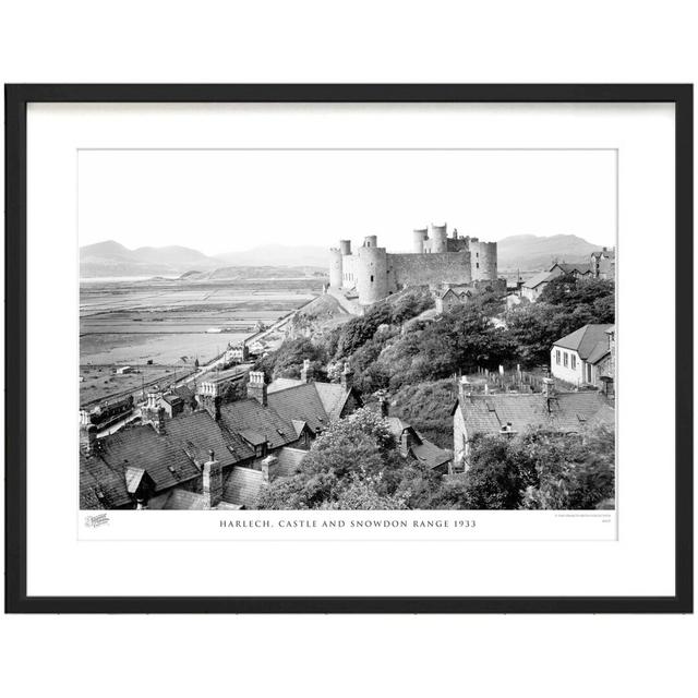 'Harlech, Castle and Snowdon Range 1933' - Picture Frame Photograph Print on Paper The Francis Frith Collection Size: 40cm H x 50cm W x 2.3cm D on Productcaster.