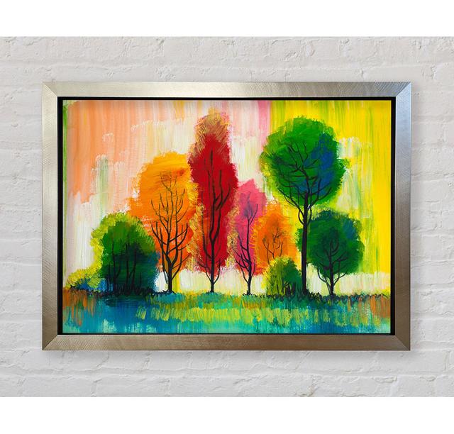 Autumn Vibrant Trees - Einzelne Bilderrahmen Kunstdrucke Rosalind Wheeler Größe: 42cm H x 59,7cm B on Productcaster.