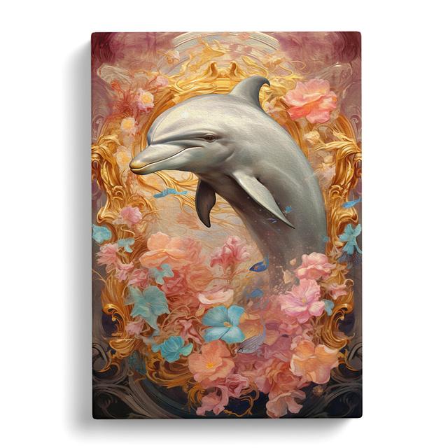 Dolphin Baroque Art House of Hampton Size: 50cm H x 35cm W x 3cm D on Productcaster.