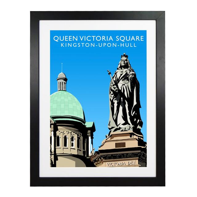 Queen Victoria Square by Richard O'Neil - Graphic Art Print on Paper East Urban Home Format: Black Wood Frame, Size: 43.5 cm H x 33.5 cm W x 2.2 cm D on Productcaster.