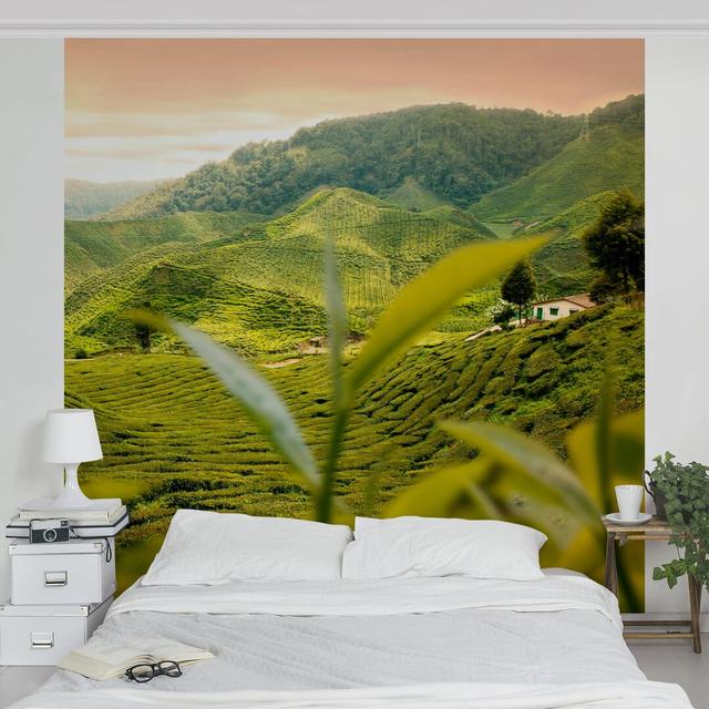 Tea Garden 2.88m x 2.88m Textured Matte Peel & Stick Wall Mural East Urban Home on Productcaster.