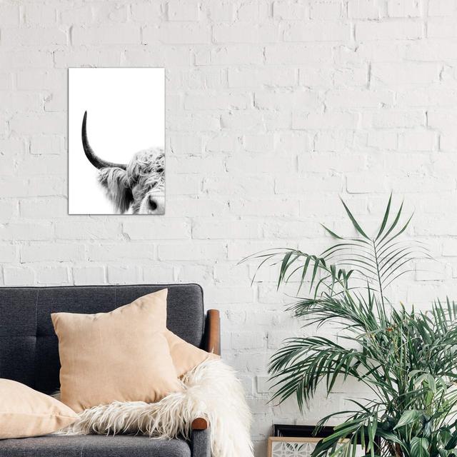 'Peeking Cow II' Photographic Print on Wrapped Canvas East Urban Home Size: 66.04cm H x 45.72cm W x 1.91cm D on Productcaster.