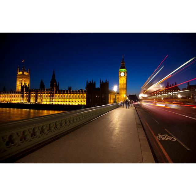 Domenica Big Ben At Night - Wrapped Canvas Photograph 17 Stories Size: 81cm H x 122cm W x 3.8cm D on Productcaster.