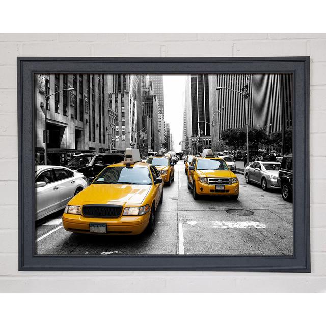 Yellow Cabs On The Inner City Steets - Single Picture Frame Art Prints Ophelia & Co. Size: 42cm H x 59.7cm W x 1.5cm D on Productcaster.