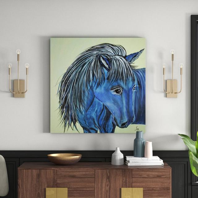 'Cookie Connemara Horse' by France Gilbert Painting Print on Wrapped Canvas East Urban Home Size: 101cm H x 101cm W x 3.81cm D on Productcaster.