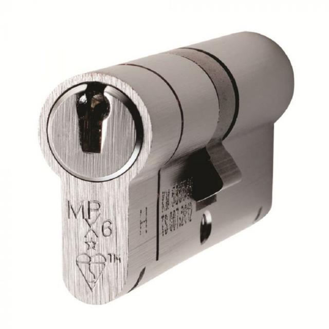 6 Pin - High Security - 80Mm Euro Double Cylinder Symple Stuff Finish: Polished Chrome, Size: 3cm H x 2cm W x 7cm D on Productcaster.