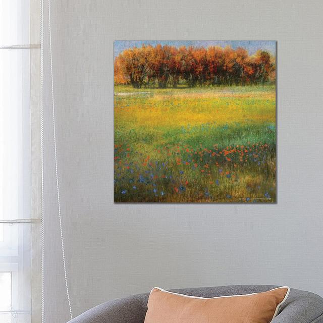 Meadow Flowers II by Christopher Vest - Wrapped Canvas Painting on Canvas ClassicLiving Size: 66.04cm H x 66.04cm W x 3.81cm D on Productcaster.