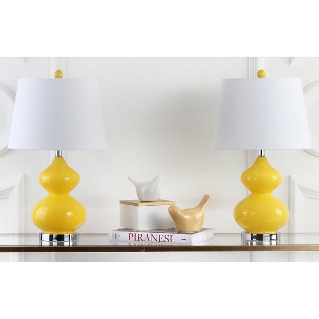 Pluto 61cm Table Lamp Set (Set of 2) Wrought Studio Base Colour: Yellow on Productcaster.