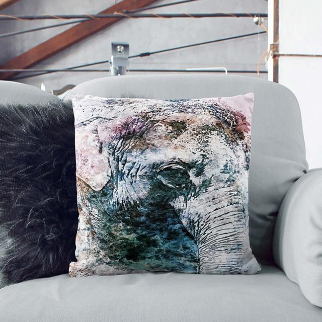 Abstract Square Throw Cushion East Urban Home Backing Colour: Stone, Size: 55cm H x 55cm W x 20cm D on Productcaster.