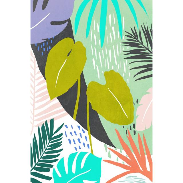 Jazzy Jungle I by Annie Warren - Wrapped Canvas Painting Bay Isle Home Size: 91cm H x 61cm W x 3.8cm D on Productcaster.