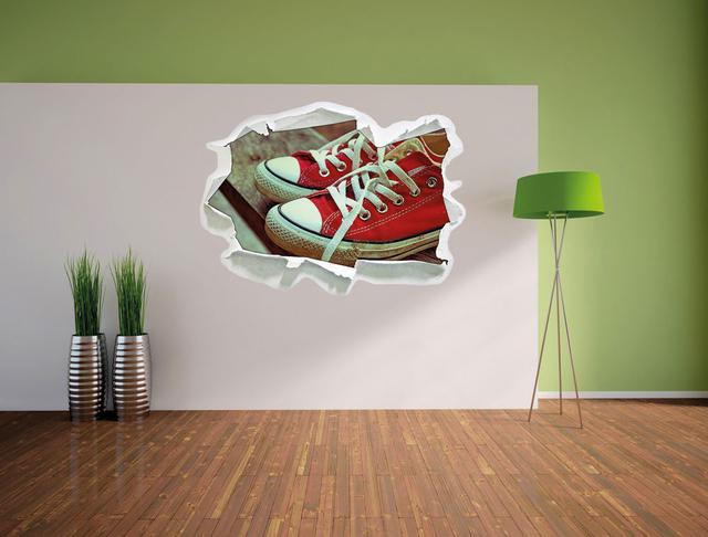 Wandtattoo Rote Converse Chucks East Urban Home Größe: 67 cm H x 92 cm B x 0,02 cm T on Productcaster.