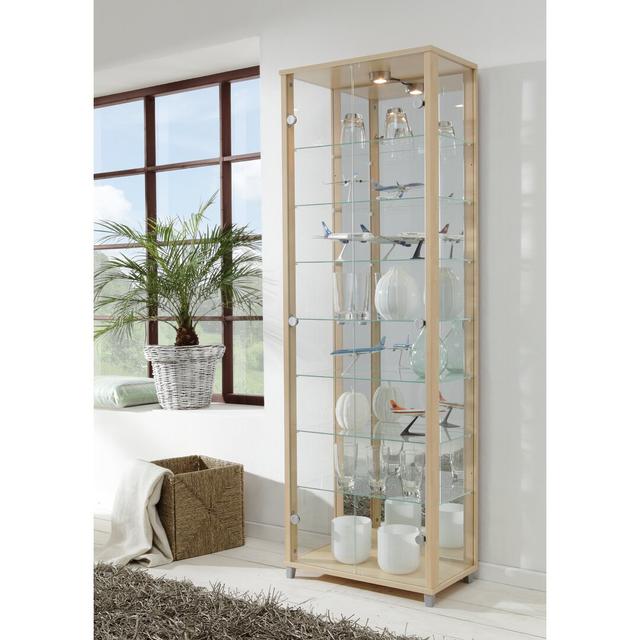 Geschirrschrank Foxdale mit Beleuchtung 17 Stories Farbe: Ahorn on Productcaster.