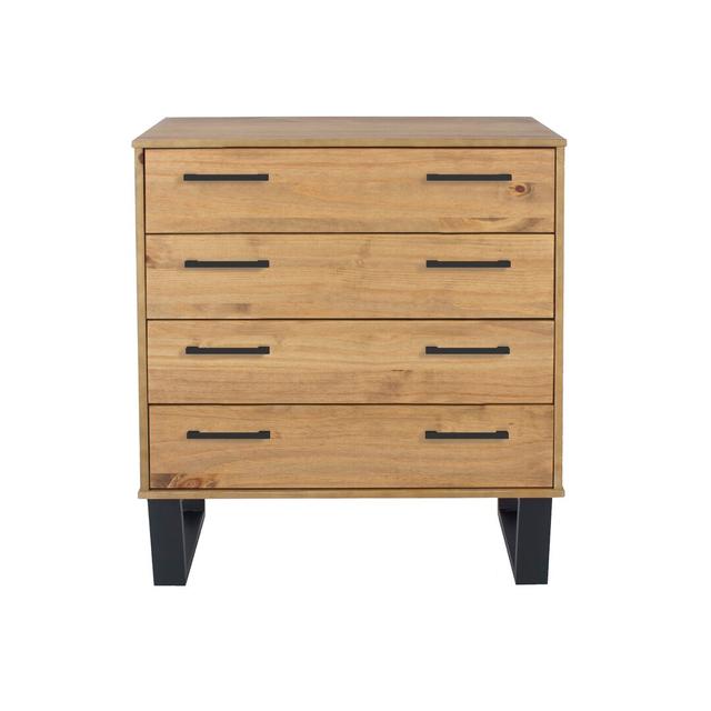 Eva-Lillie 4 Drawer 76.5Cm W Chest of Drawers Ebern Designs Colour: Brown on Productcaster.