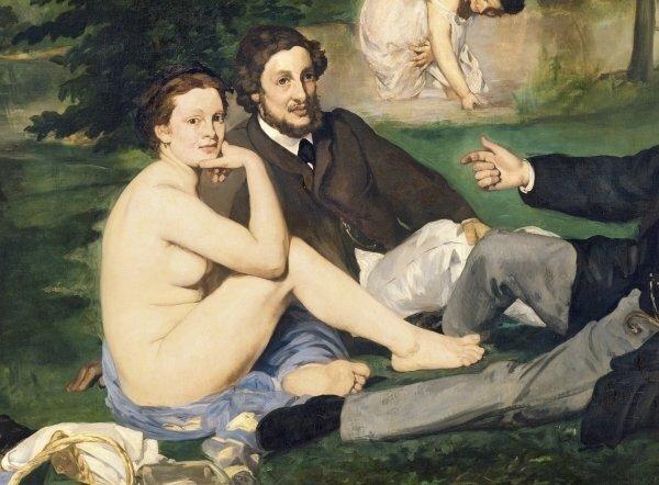 Dejeuner Sur l'Herbe, 1863 by Édouard Manet - Art Print on Paper East Urban Home Format: Black Framed Paper, Size: 50cm H x 70cm W x 2.3cm D on Productcaster.