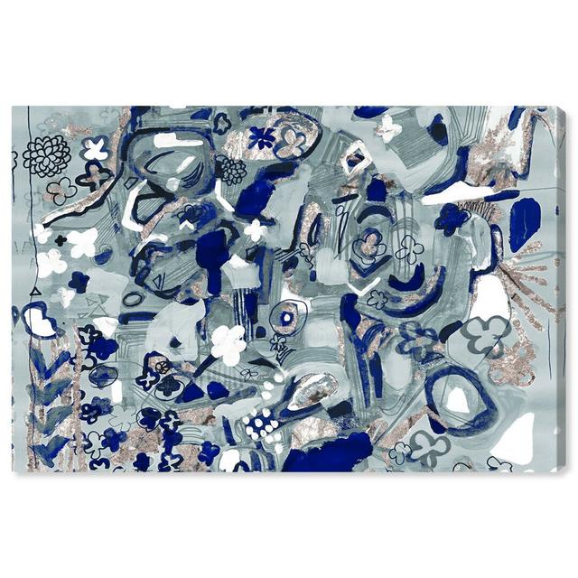 'Mediterranean Grey Blues' - Wrapped Canvas Graphic Art Print Oliver Gal Size: 61 cm H x 40.6 cm W on Productcaster.