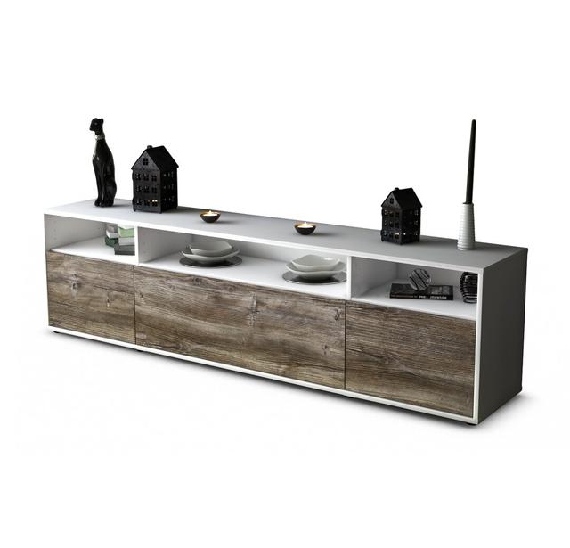 Wroblewski TV Stand for TVs up to 78" Brayden Studio Colour: Driftwood / Matte White on Productcaster.