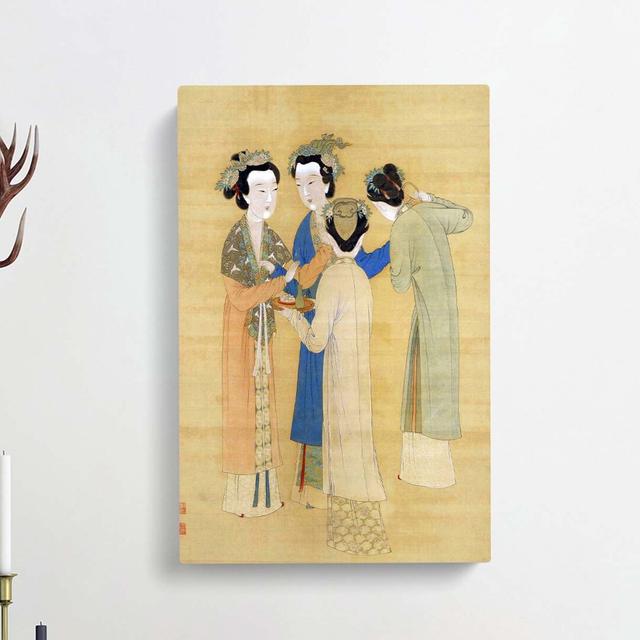 Court ladies of the Former Shu by Tang Yin - Wrapped Canvas Painting Print East Urban Home Size: 60cm H x 40cm W x 3cm D on Productcaster.