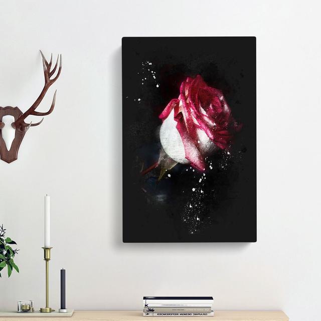 Pink Rose - Wrapped Canvas Graphic Art Print East Urban Home Size: 60cm H x 40cm W x 3cm D on Productcaster.